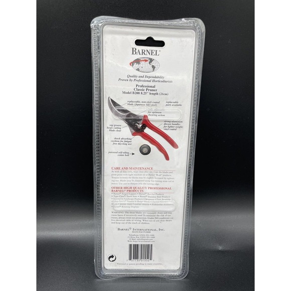 Barnel USA B200 Professional Classic Hand Pruner, 8.25” Inch New! - Picture 2 of 2
